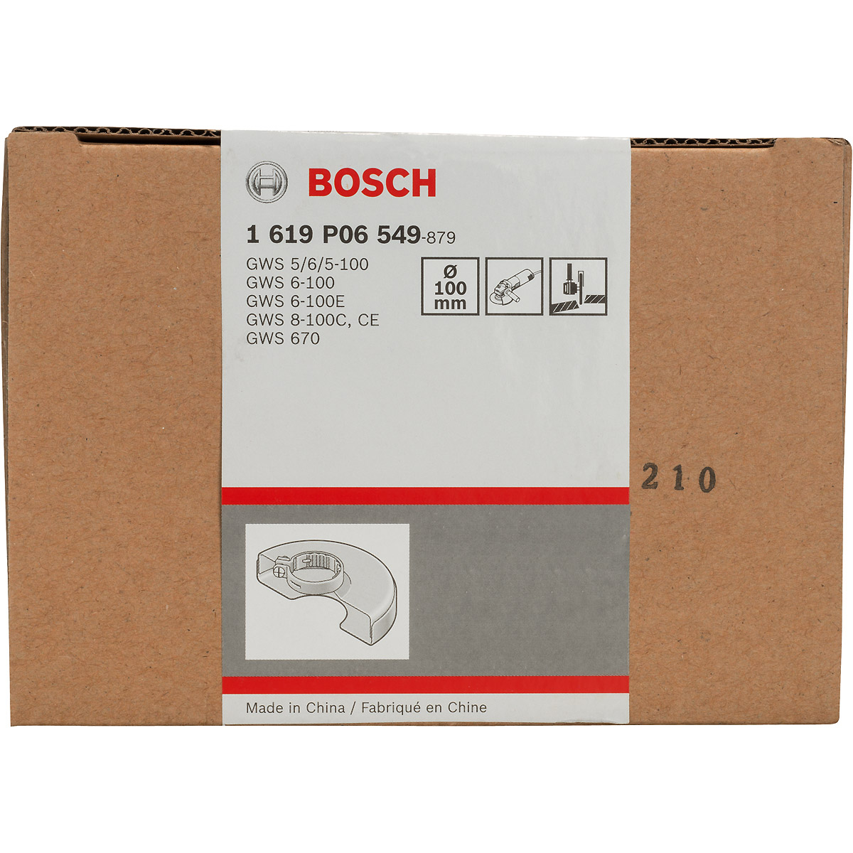 Bosch Schutzhaube mit Deckblech, 100 mm