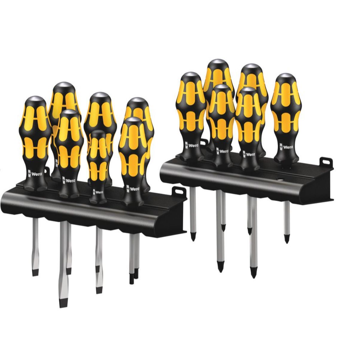 Wera Big Pack 900 Schraubendrehersatz Kraftform Wera: Der Schraubmeißel + Rack, 13-teilig