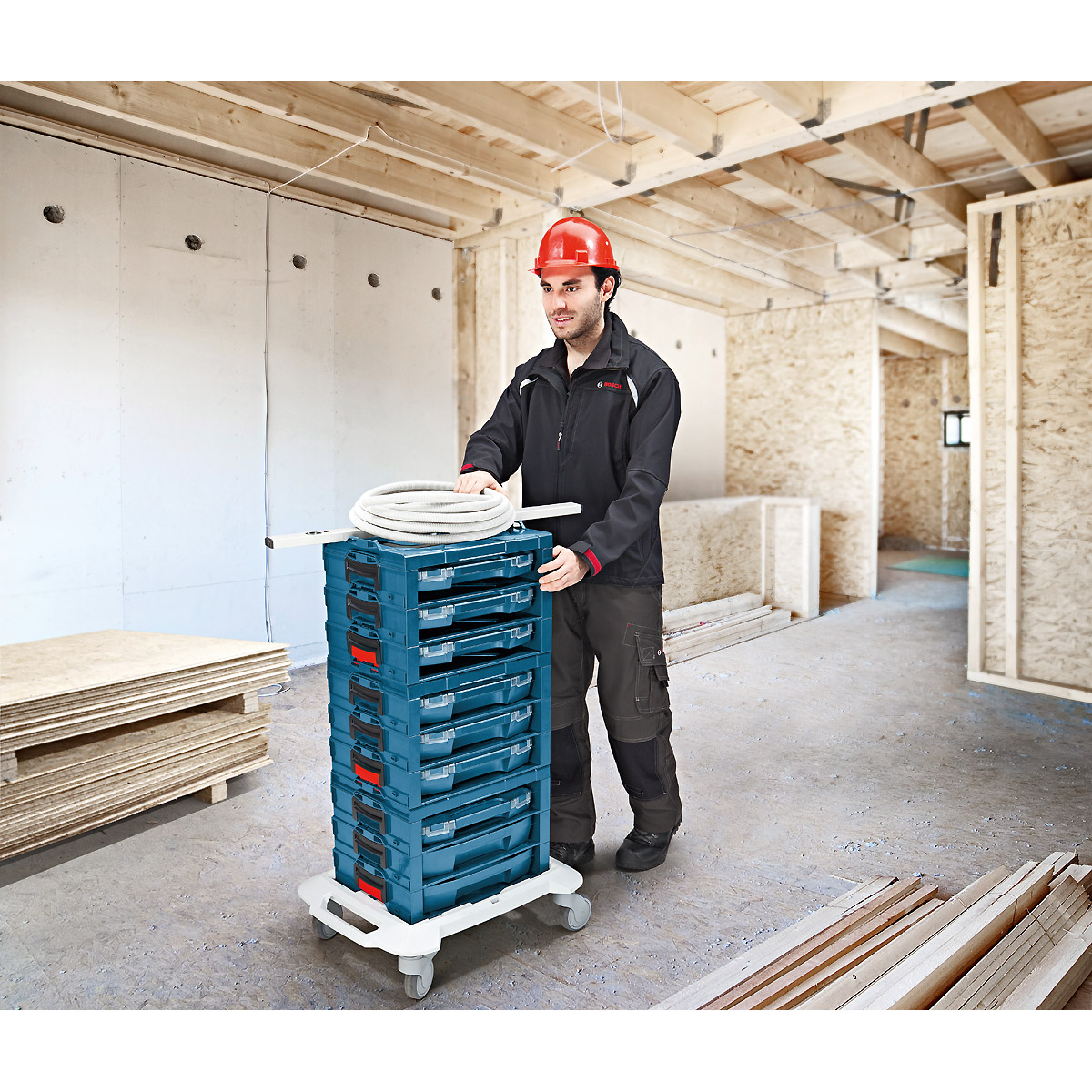 Bosch Aufnahmesystem i-BOXX active rack, kombinierbar mit allen i-BOXX-Größen