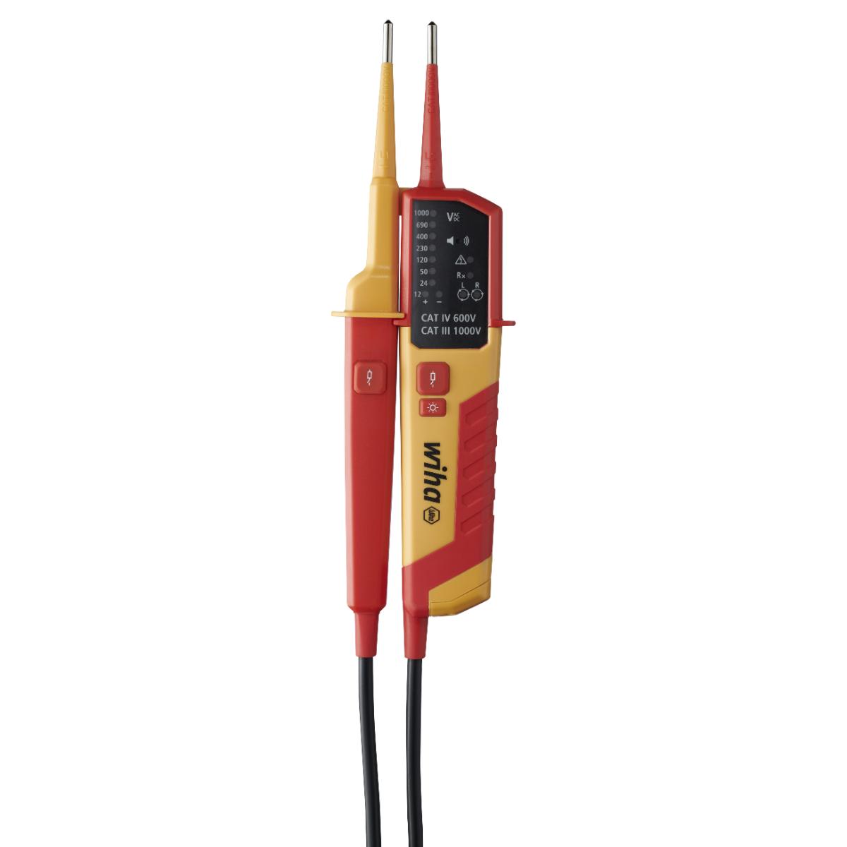 Wiha Spannungs- und Durchgangsprüfer 12 - 1.000 V AC, CAT IV mit 2x AAA-Batterien