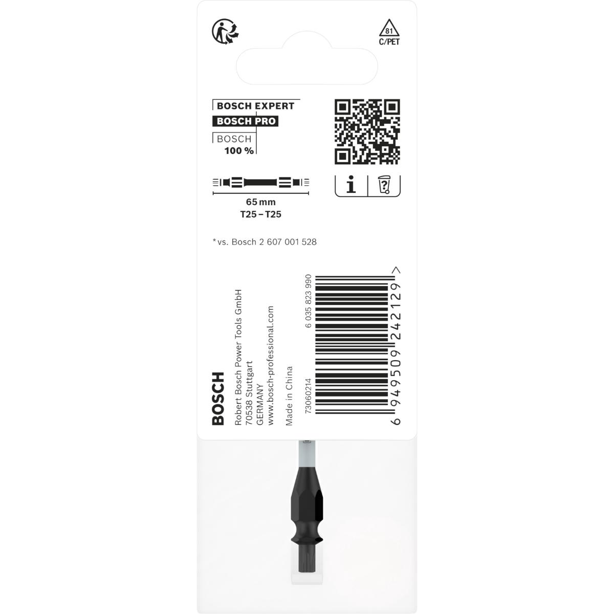 Bosch PRO Impact Schrauberbit mit Doppelklingen und Pick and Click-Einsätzen,65mm
