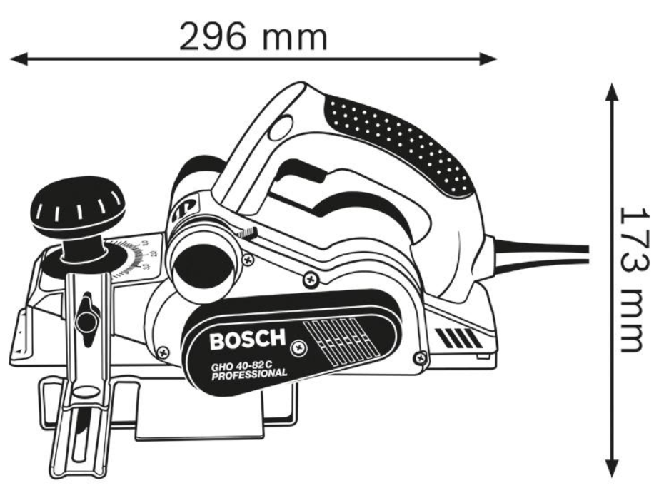 Bosch Hobel GHO 40-82 C, mit Handwerkerkoffer