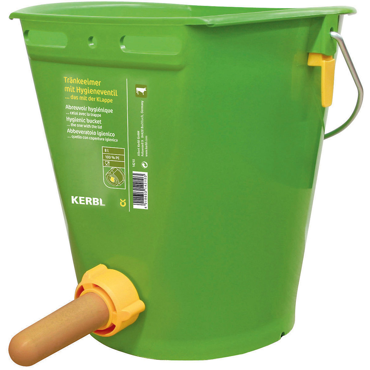 Kerbl Hygienetränkeeimer mit Klapp-Ventil