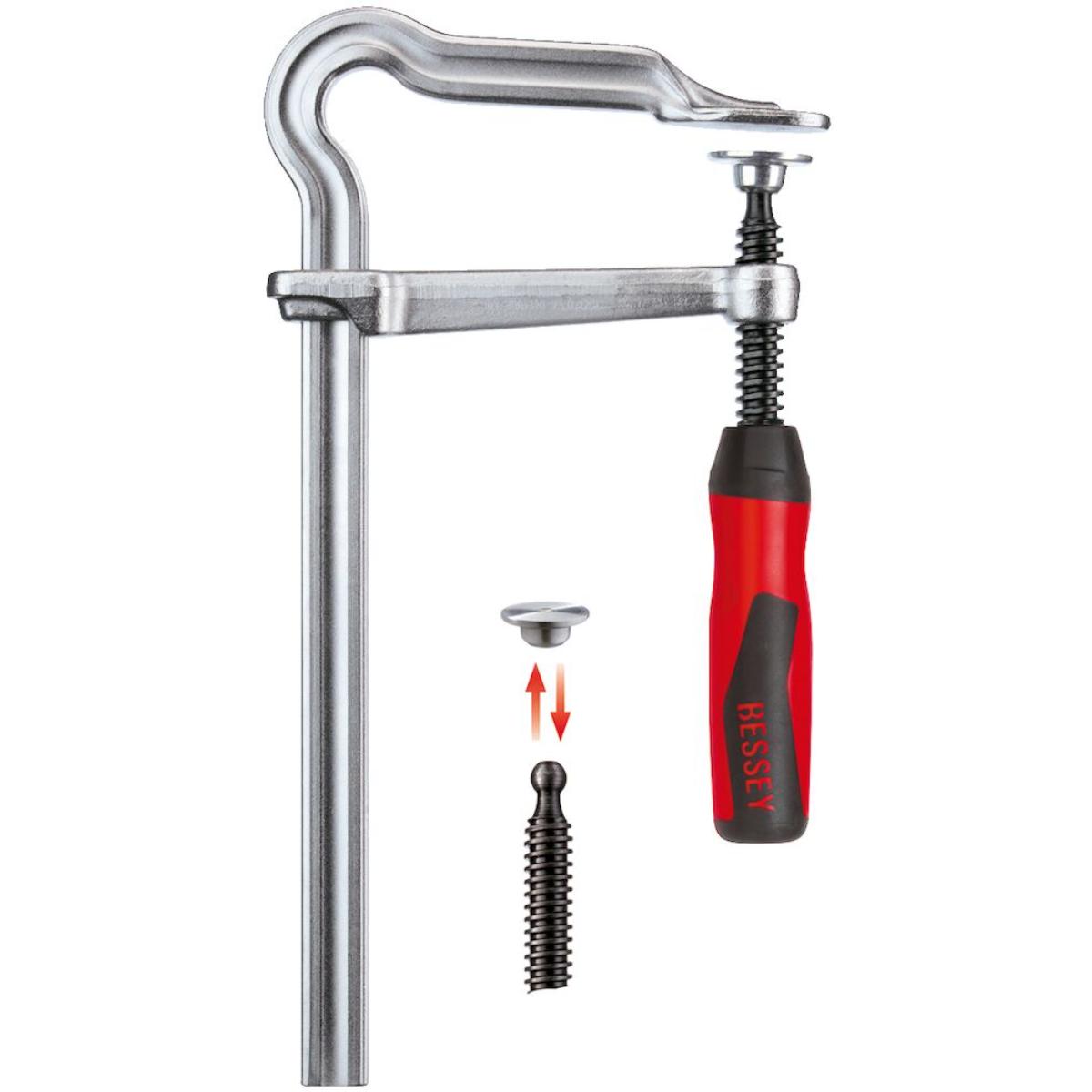 Bessey OMEGA-Schraubzwinge GMZ mit 2-Komponenten-Kunststoffgriff