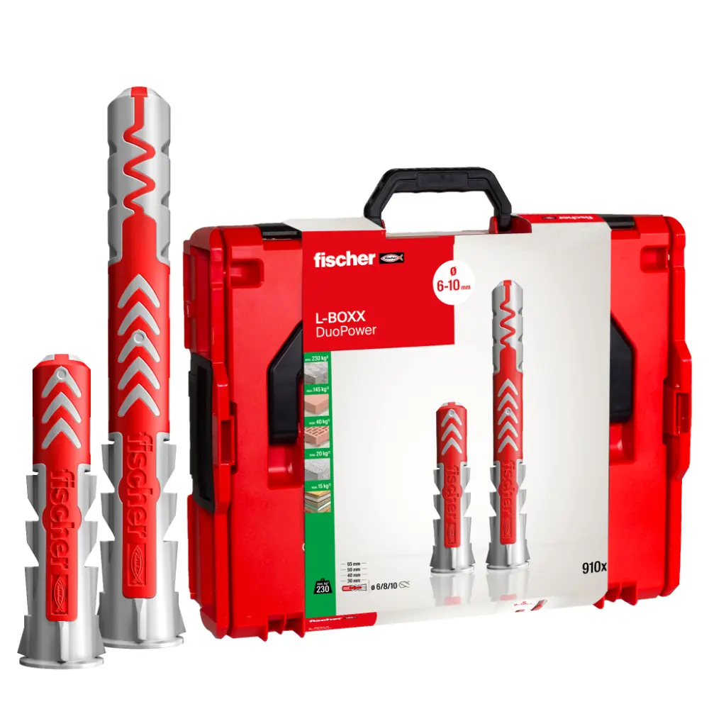 Fischer Dübelsortiment L-BOXX DuoPower 102 (910 Teile)
