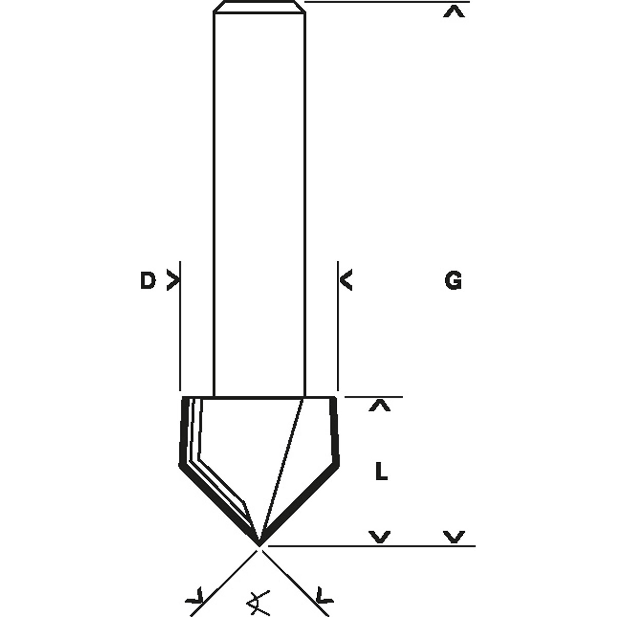 Bosch PRO V-Nutfräser, 1/4"