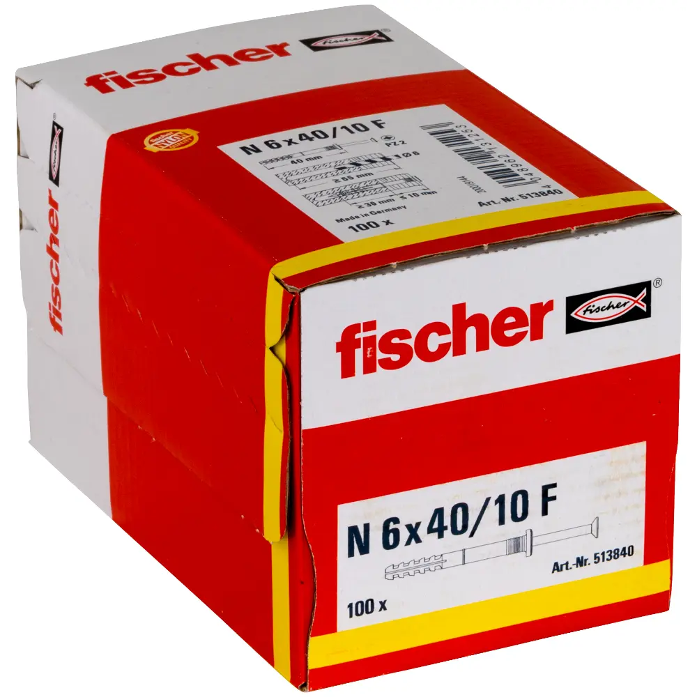 Fischer Nageldübel N 6x40/10 F (100)