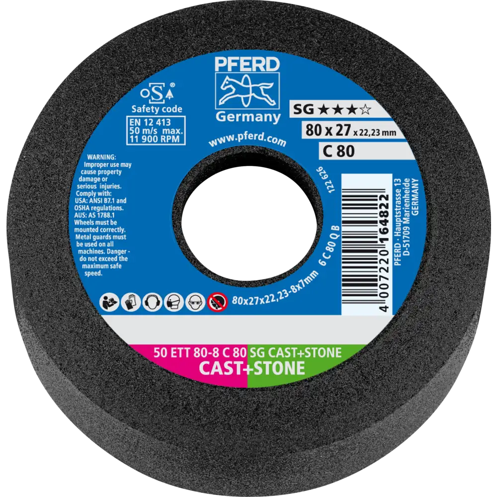 PFERD TOOLS Schleiftopf ETT Leistungslinie SG CAST+STONE für Guss/Stein