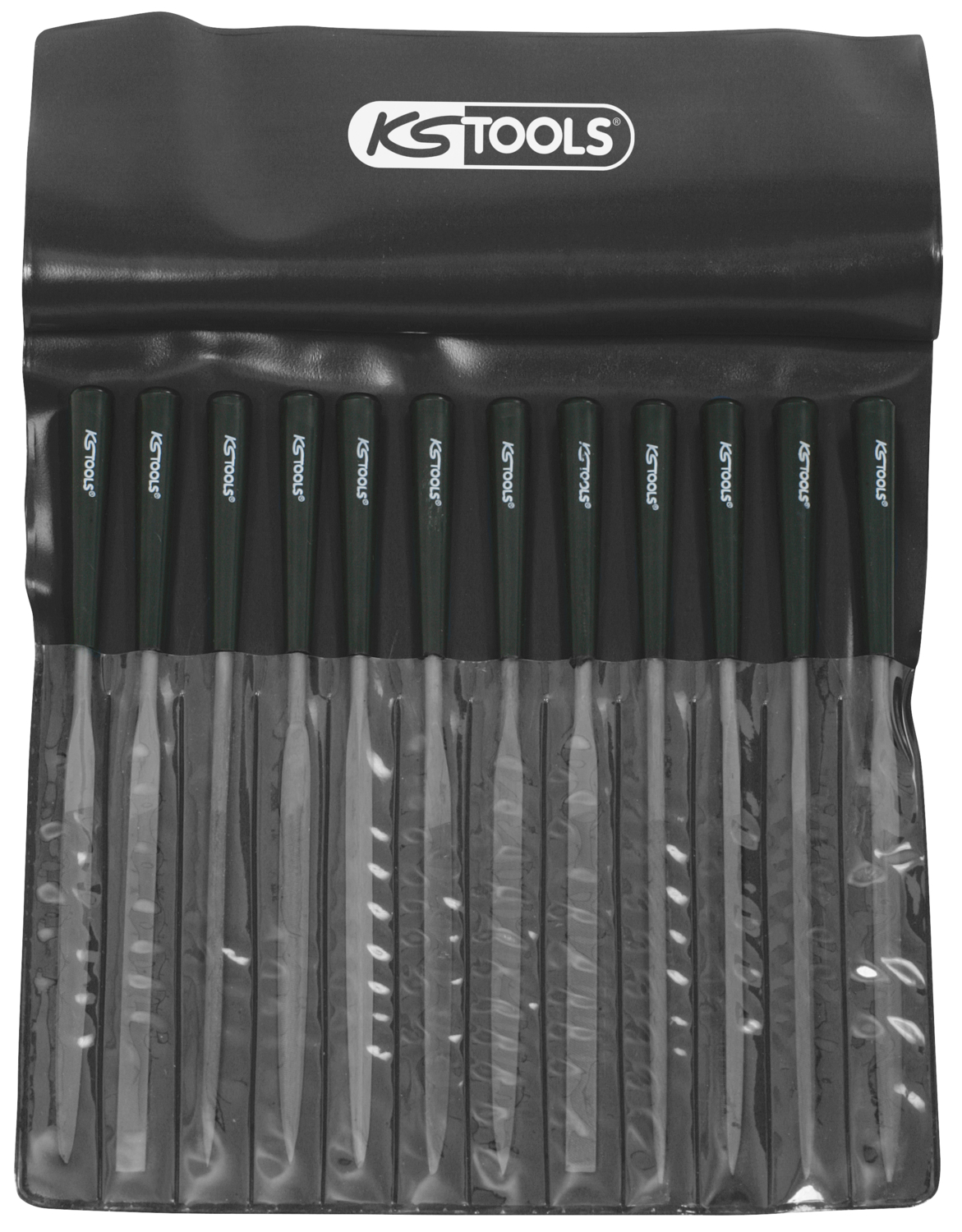 KS Tools Nadelfeilen-Satz mit Kunststoffheft, 12-tlg