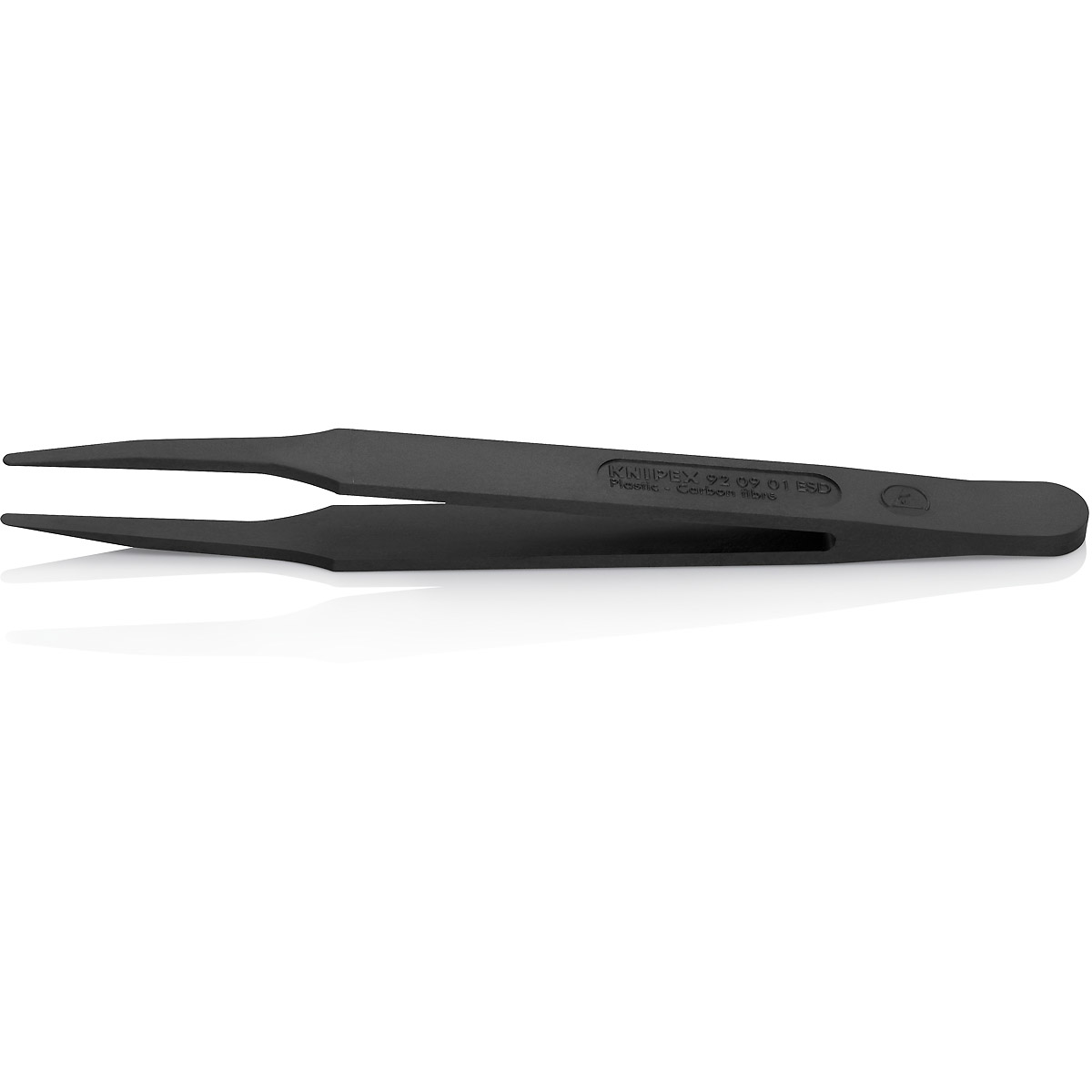 KNIPEX Kunststoffpinzette ESD, schwarz
