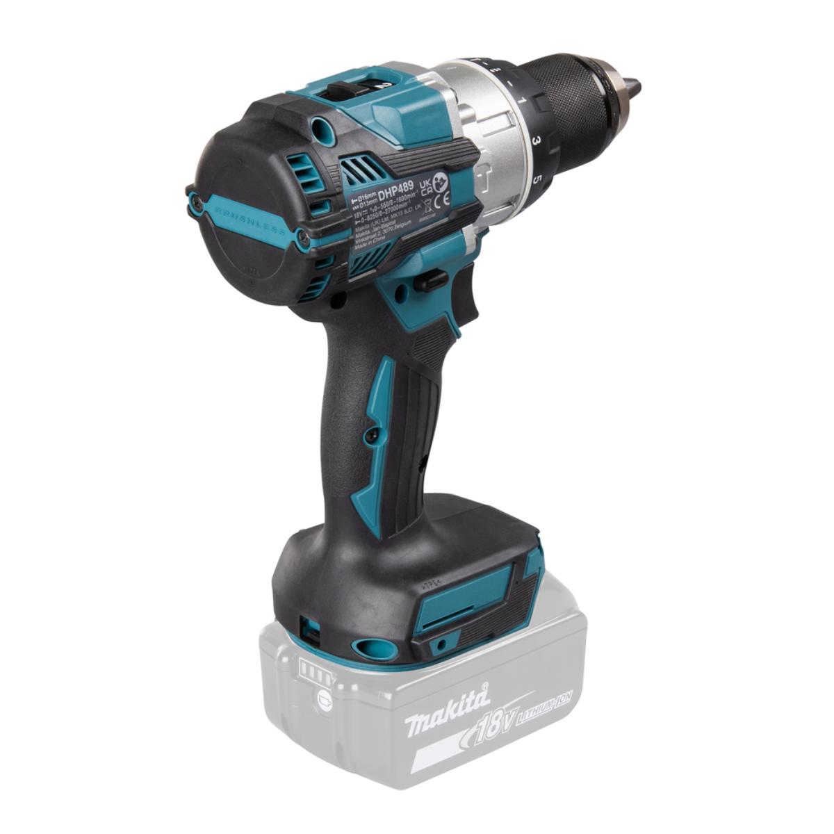Makita Akku-Schlagbohrschrauber 18V - max. 110 Nm - 0-1.800 U/min - DHP489Z
