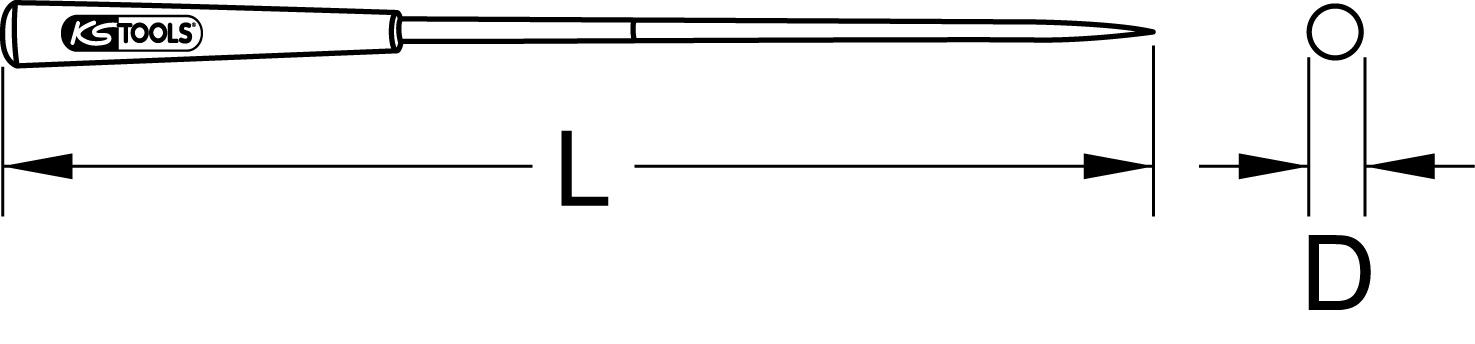 KS Tools Rund-Nadelfeile, 3mm