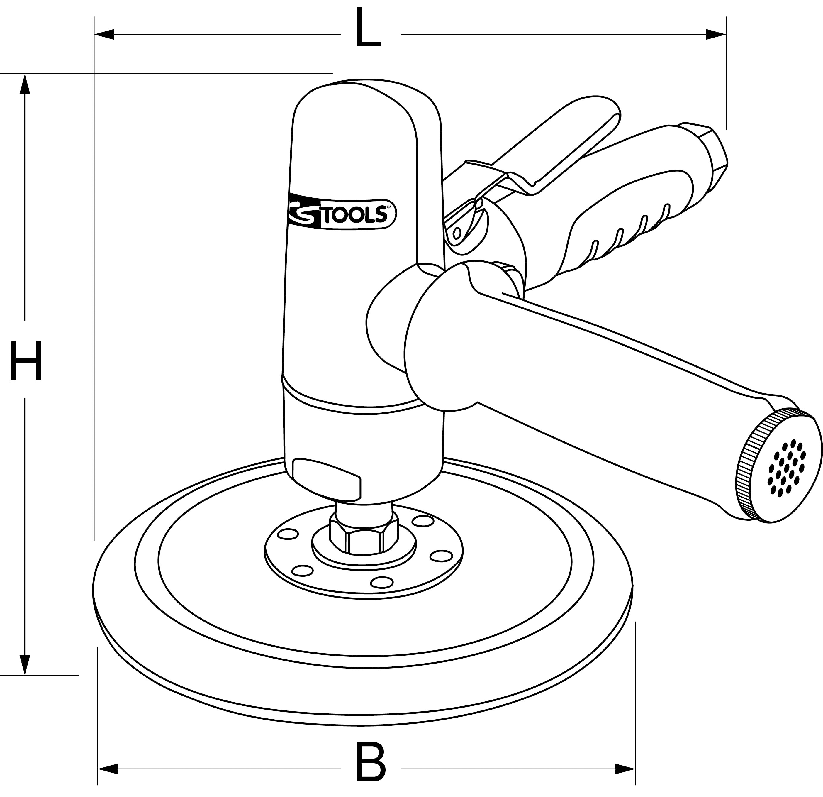 KS Tools 1/4" Druckluft-Polierer