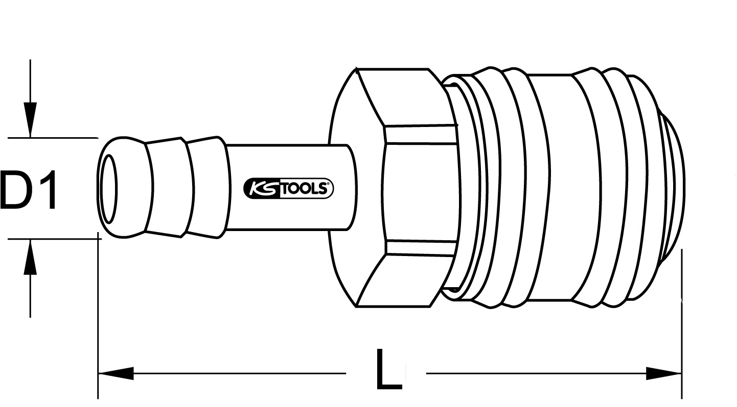KS Tools Messing-Kupplungen mit Schlauchtülle