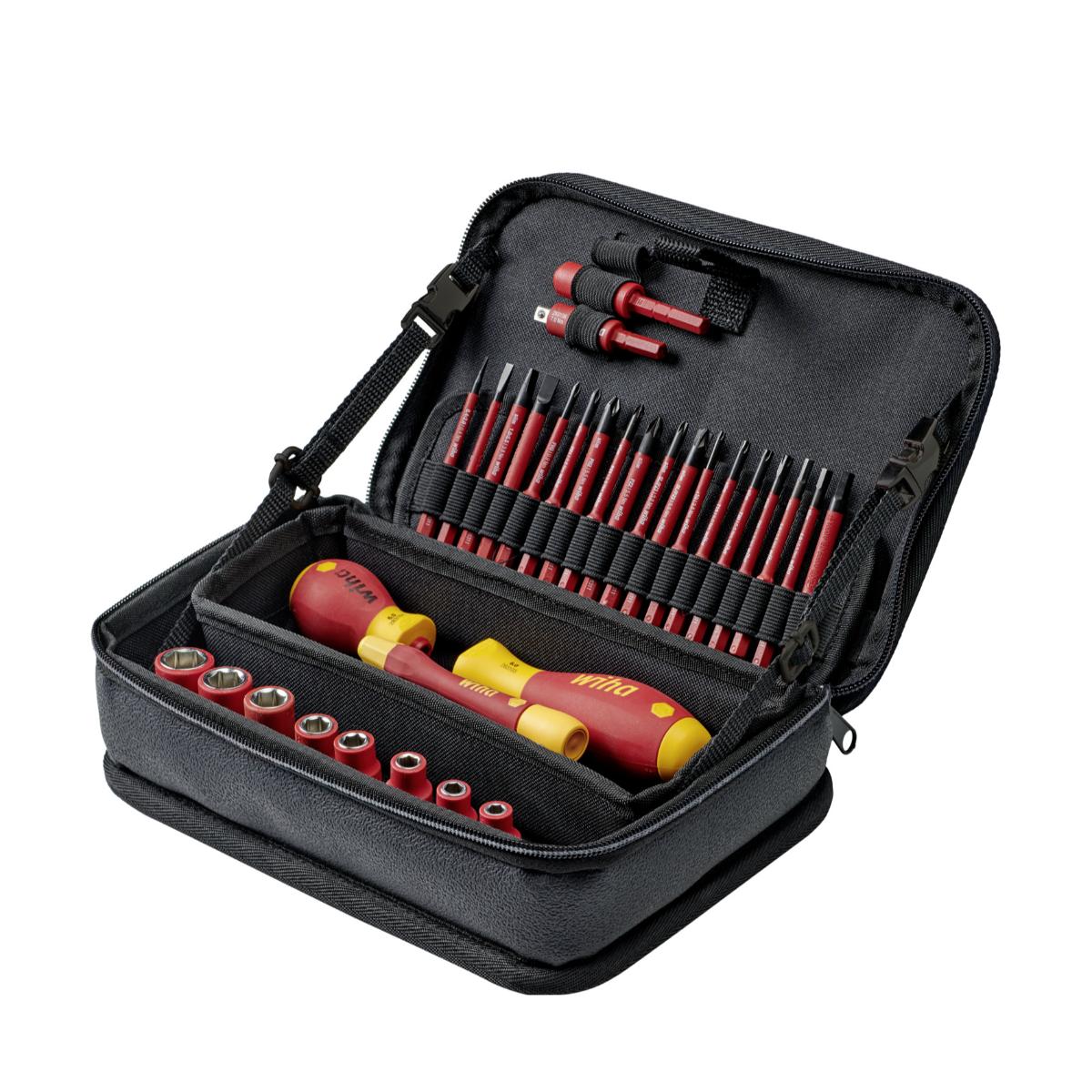 Wiha Werkzeug Set slimVario electric gemischt 32-teilges Set mit Funktionstasche