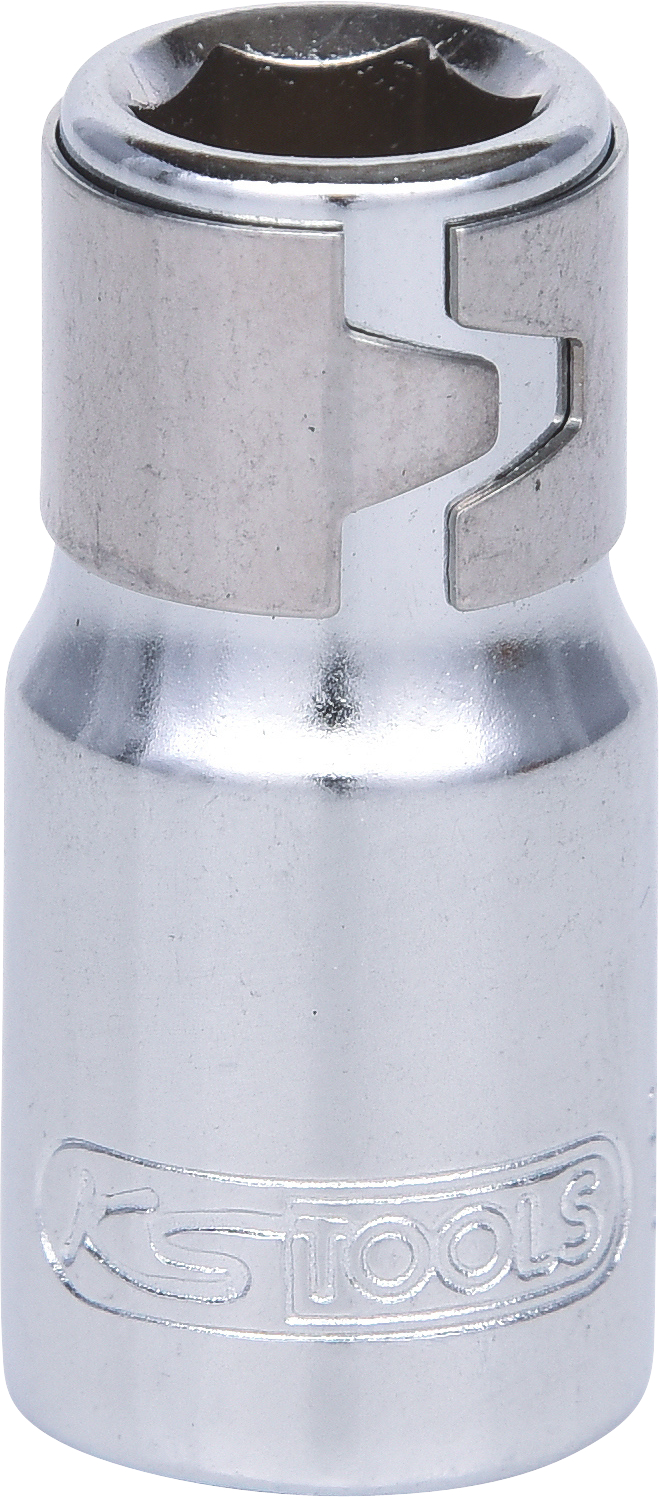 KS Tools 1/4" CHROMEplus Bit-Adapter-Stecknuss,für Bits 1/4"mit Spannring