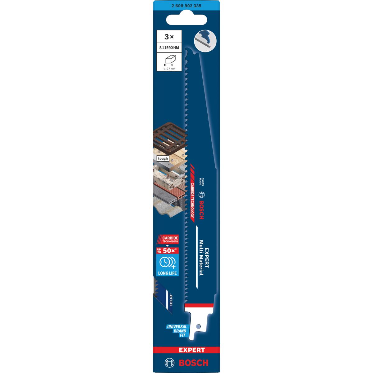 Bosch EXPERT Multi Material S1159XHM Säbelsägeblatt, 3-Stück