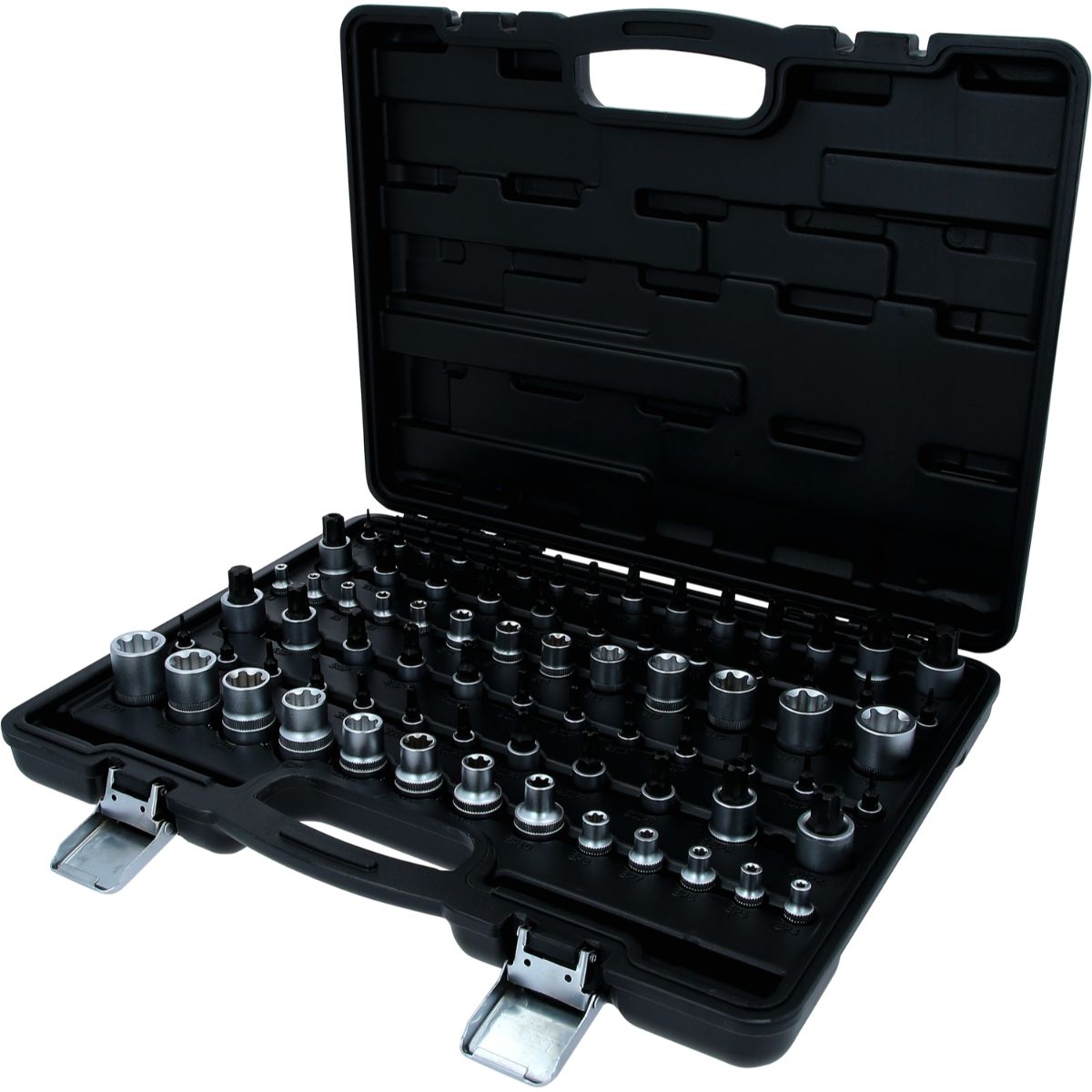 KS Tools 1/4 Zoll+3/8 Zoll+1/2 Zoll Torx-Steckschlüssel-Satz, 77-tlg