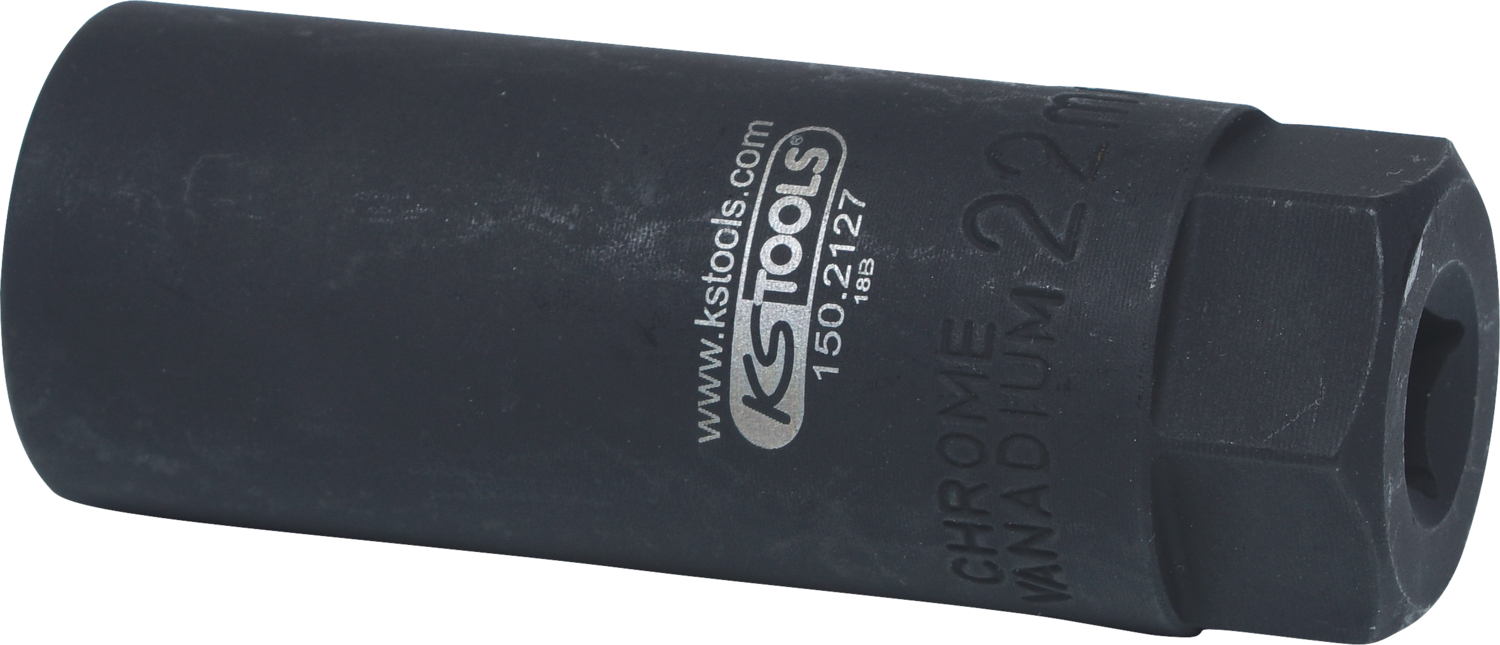 KS Tools 3-8'' Lambdasonden Stecknuss, tief, geschlitzt, 22mm