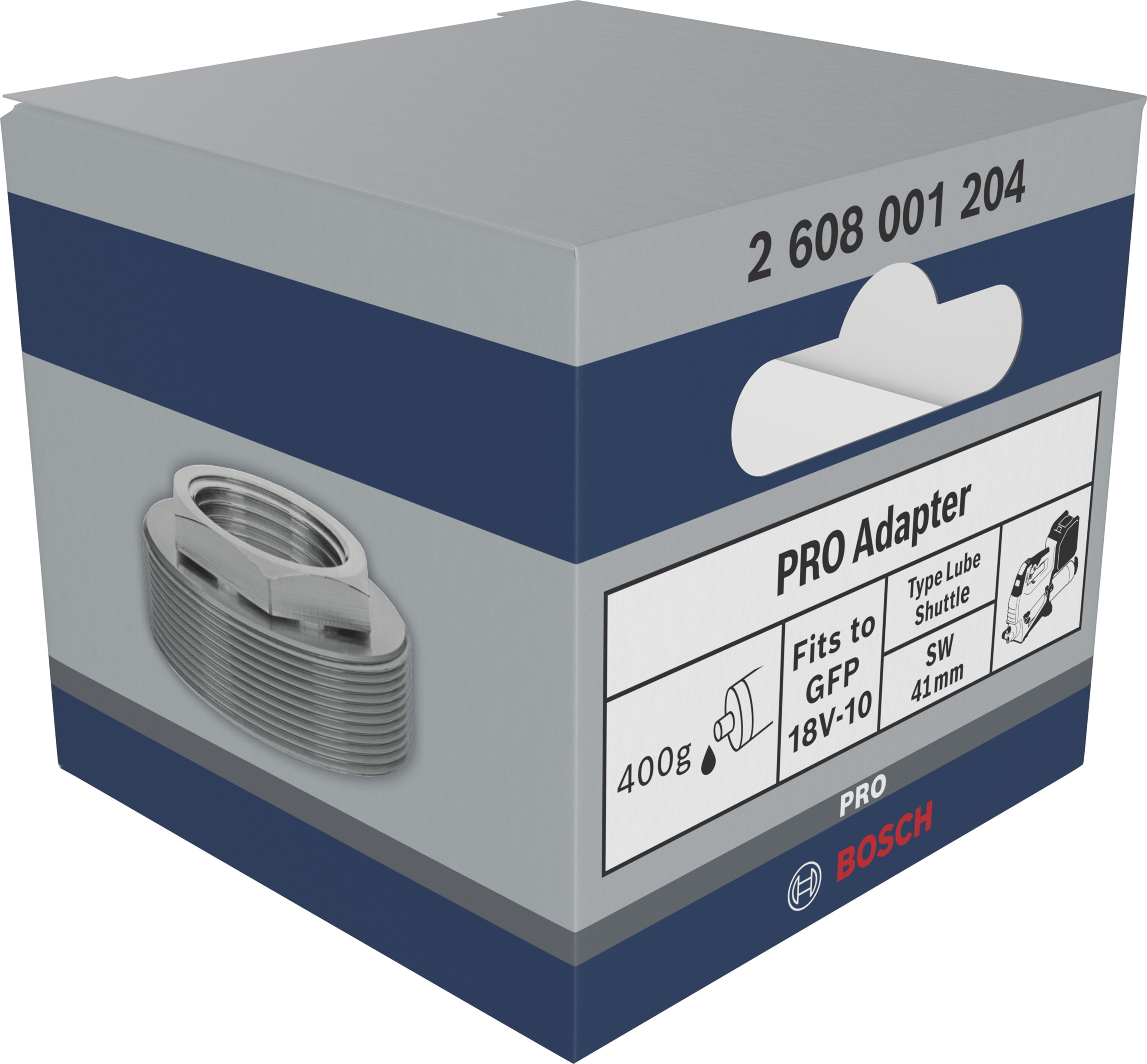 Bosch PRO Adapter für Fettpresse GFP 18V-10, 400g Schraubkartusche