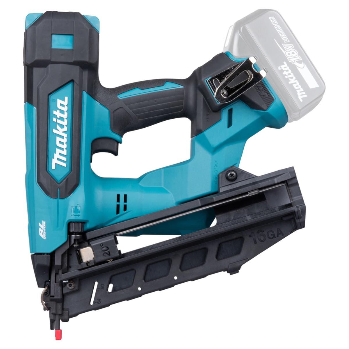 Makita Akku-Stauchkopfnagler 16ga 20° gewinkelt, 32-64 mm