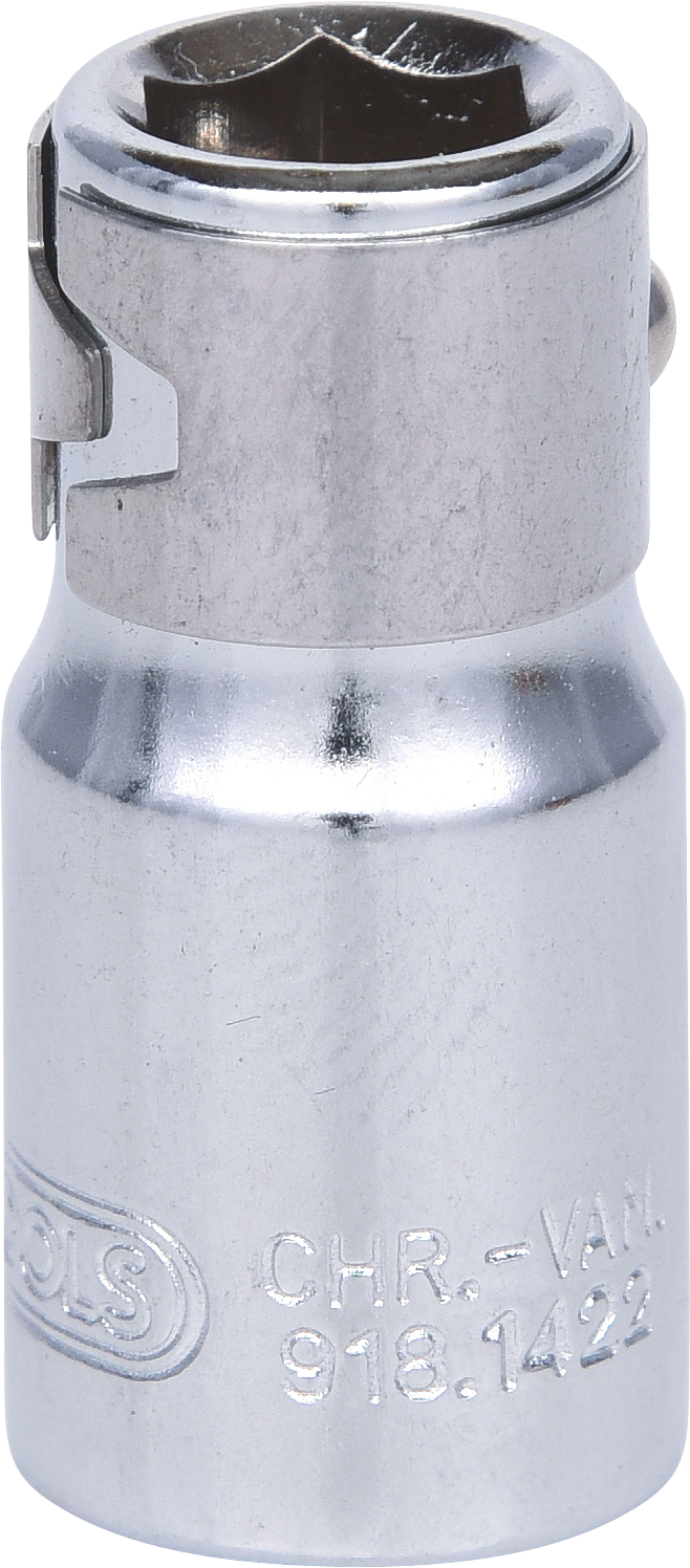 KS Tools 1/4" CHROMEplus Bit-Adapter-Stecknuss,für Bits 1/4"mit Spannring