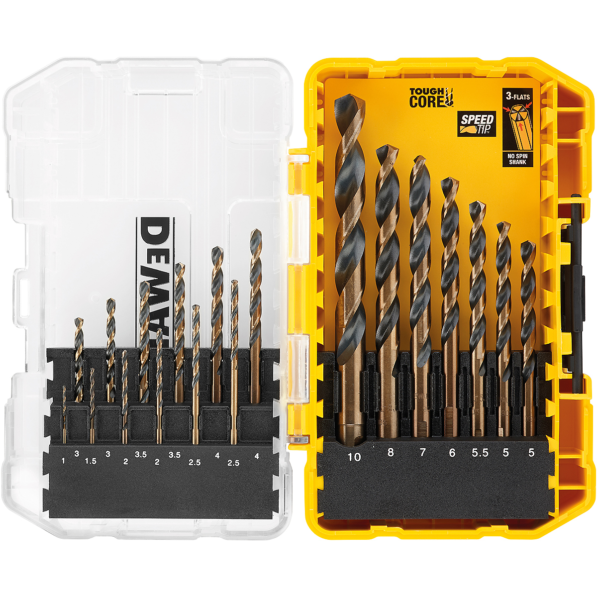 DEWALT Black&Gold Metallbohrer-Set HSS-G 19-tlg.