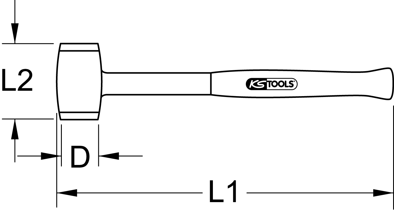 KS Tools Schonhammer mit Schutzisolierung