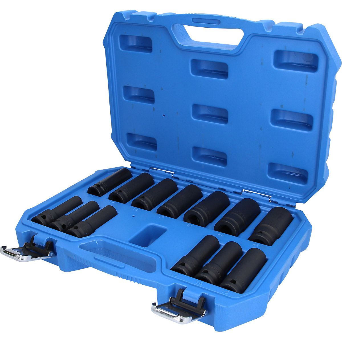 Brilliant Tools 1/2" Kraft-Stecknuss-Satz, Sechskant, 13-tlg, lang, 10 - 24 mm