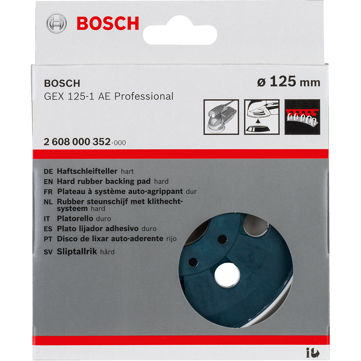 Bosch Schleifteller, 125 mm, für GEX 125-1 AE Professional