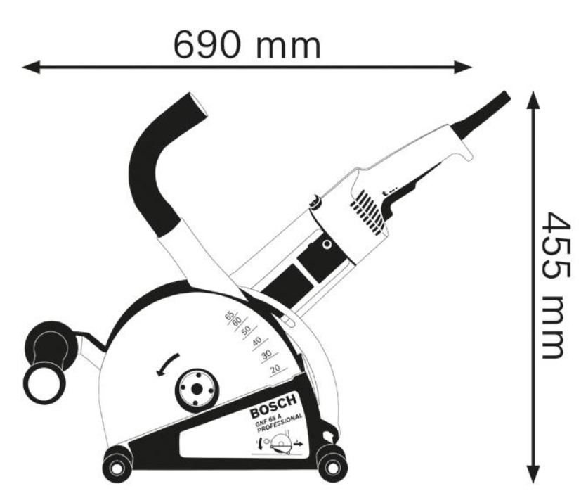 Bosch Mauernutfräse GNF 65 A
