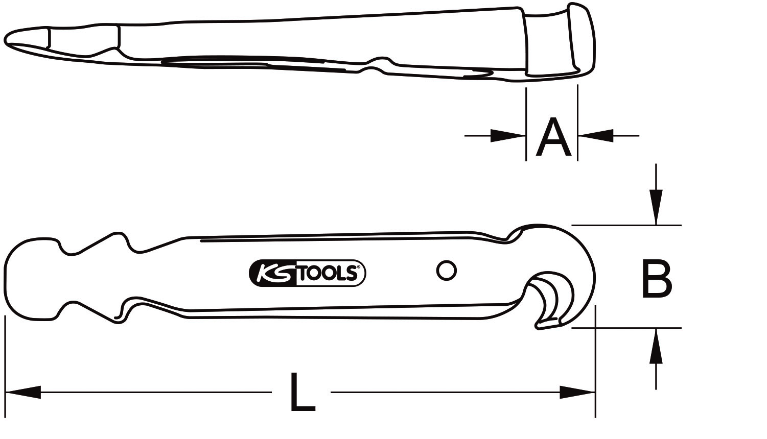 KS Tools Kunststoffspreizkeil, 50x270mm