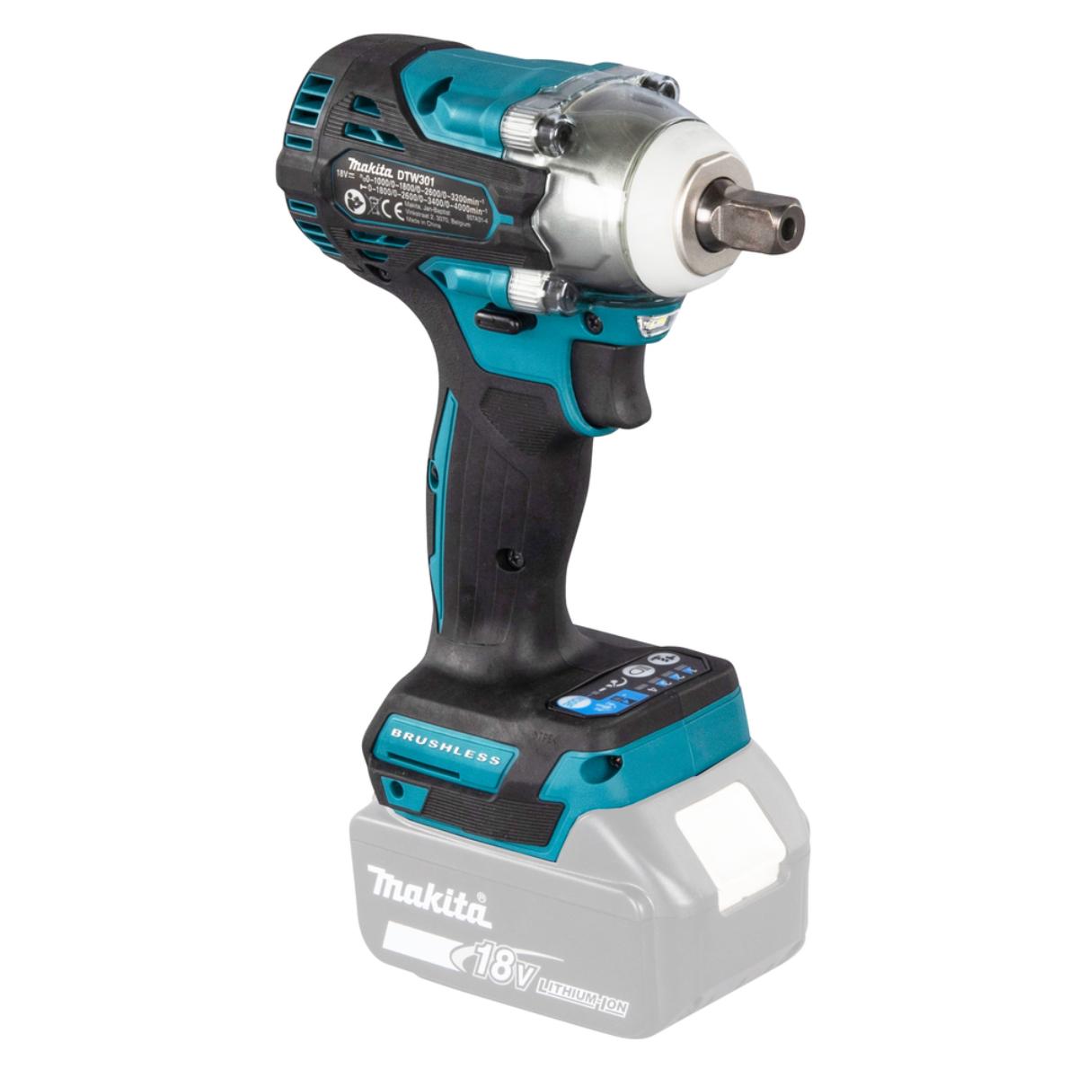 Makita Akku-Schlagschrauber 18V -  1/2 Zoll - 330 Nm - 0 - 3.200 U/min - DTW301Z