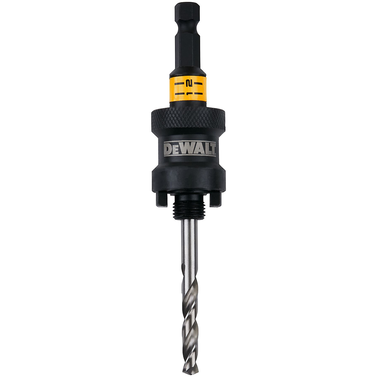 DEWALT Schnellwechselhalter RAPID LOAD für Lochsägen 14-30mm + HSS-Mehrzweckbohrer