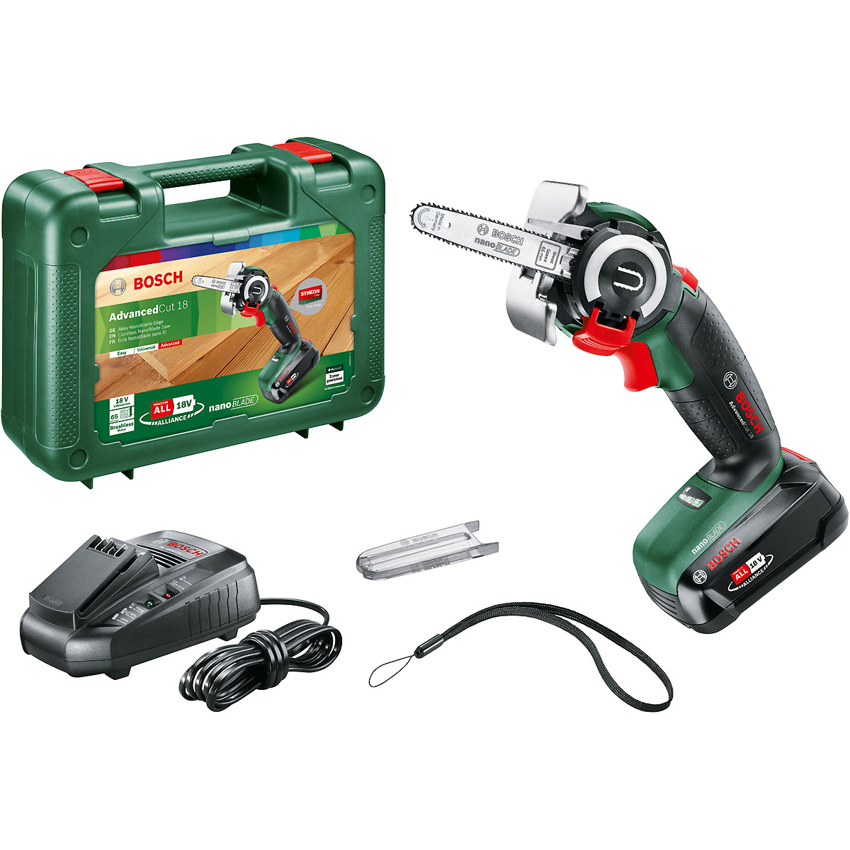 Bosch Akku-Säge AdvancedCut 18 mit NanoBlade-Technologie, mit 1 x PBA 18V 2.5 Ah Akku