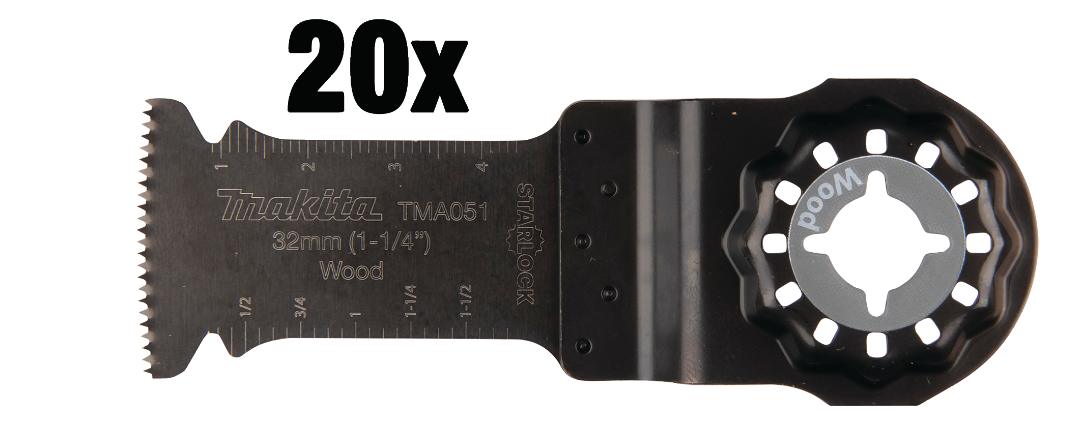 Makita Tauchsägeblatt HCS, TMA051 - 32x50 mm - 1,4 mm für Holz, 20 Stück