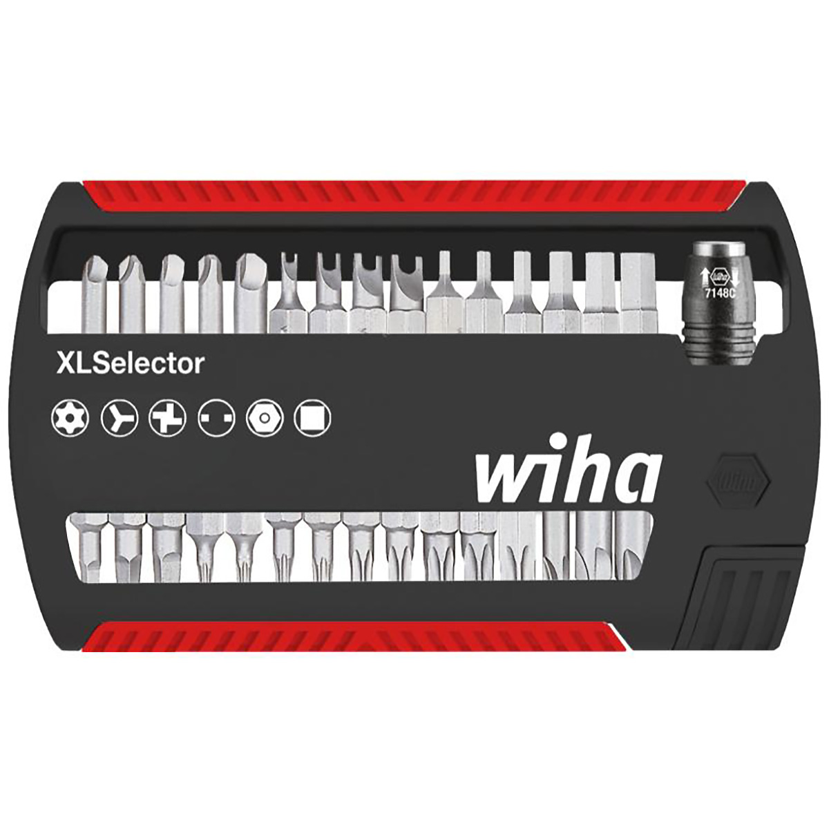 Wiha Bit Set XLSelector Security Standard 25 mm gemischt 31-teilges Set 1/4 zoll C6,3 - 5 Stück