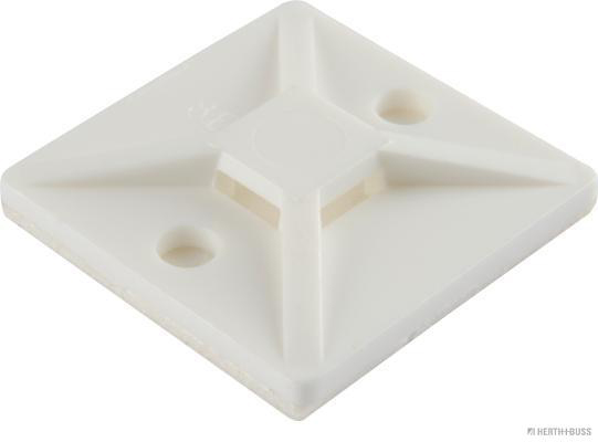 HERTH&BUSS Befestigungssockel, Kabelbinder, mit Klebefolie, 28 x 28 mm, 10 Stück