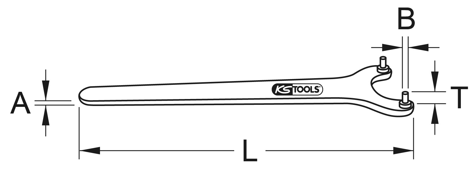 KS Tools Gelenk-Zweilochmutterndreher