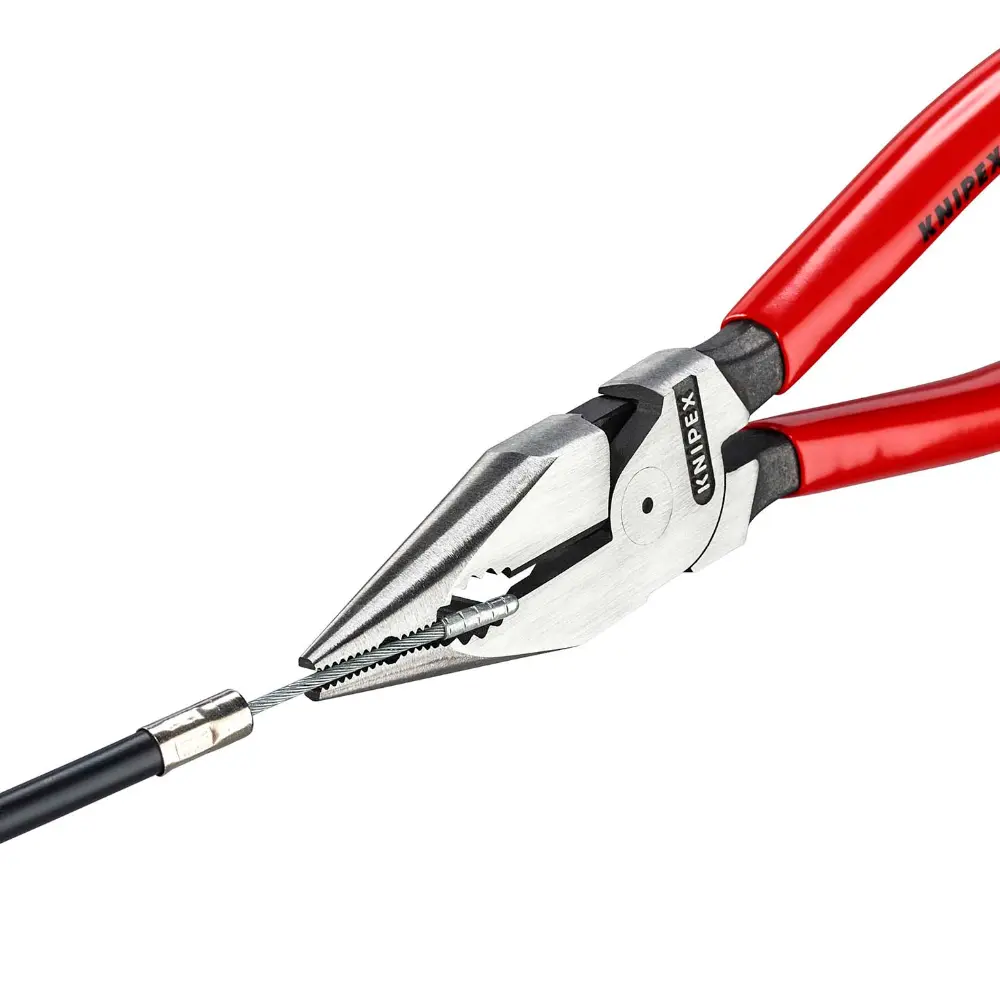 KNIPEX Spitz-Kombizange mit Kunststoff überzogen schwarz atramentiert 185 mm