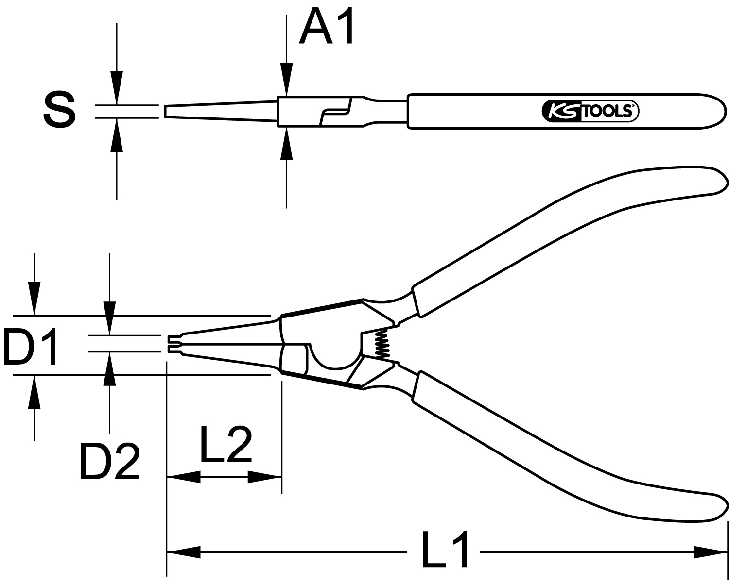 KS Tools Aussen-Sicherungszange