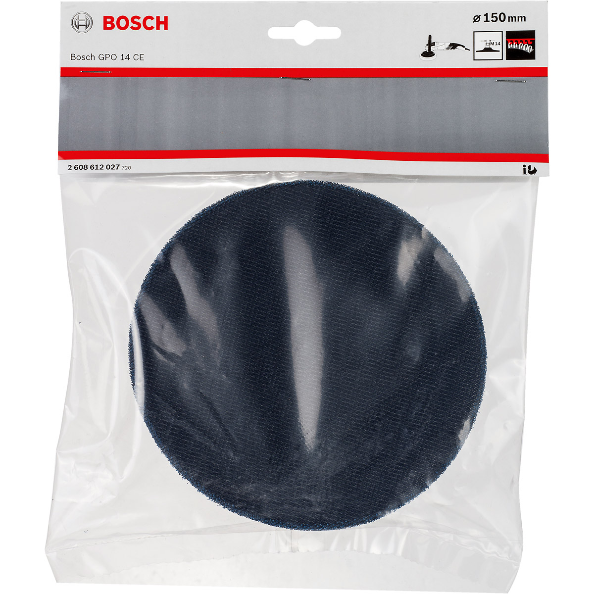 Bosch Stützteller M 14, Durchmesser 150 mm, mit Klettverschlusssystem