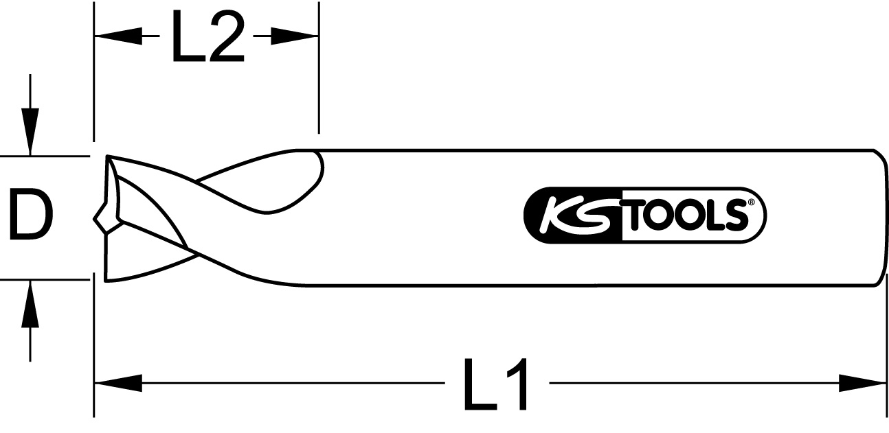 KS Tools Karbid-Schweißpunkt-Bohrer