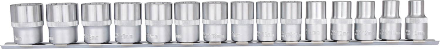 KS Tools 1/2" 12-kant-Stecknuss-Satz, 15-tlg, 10-24mm