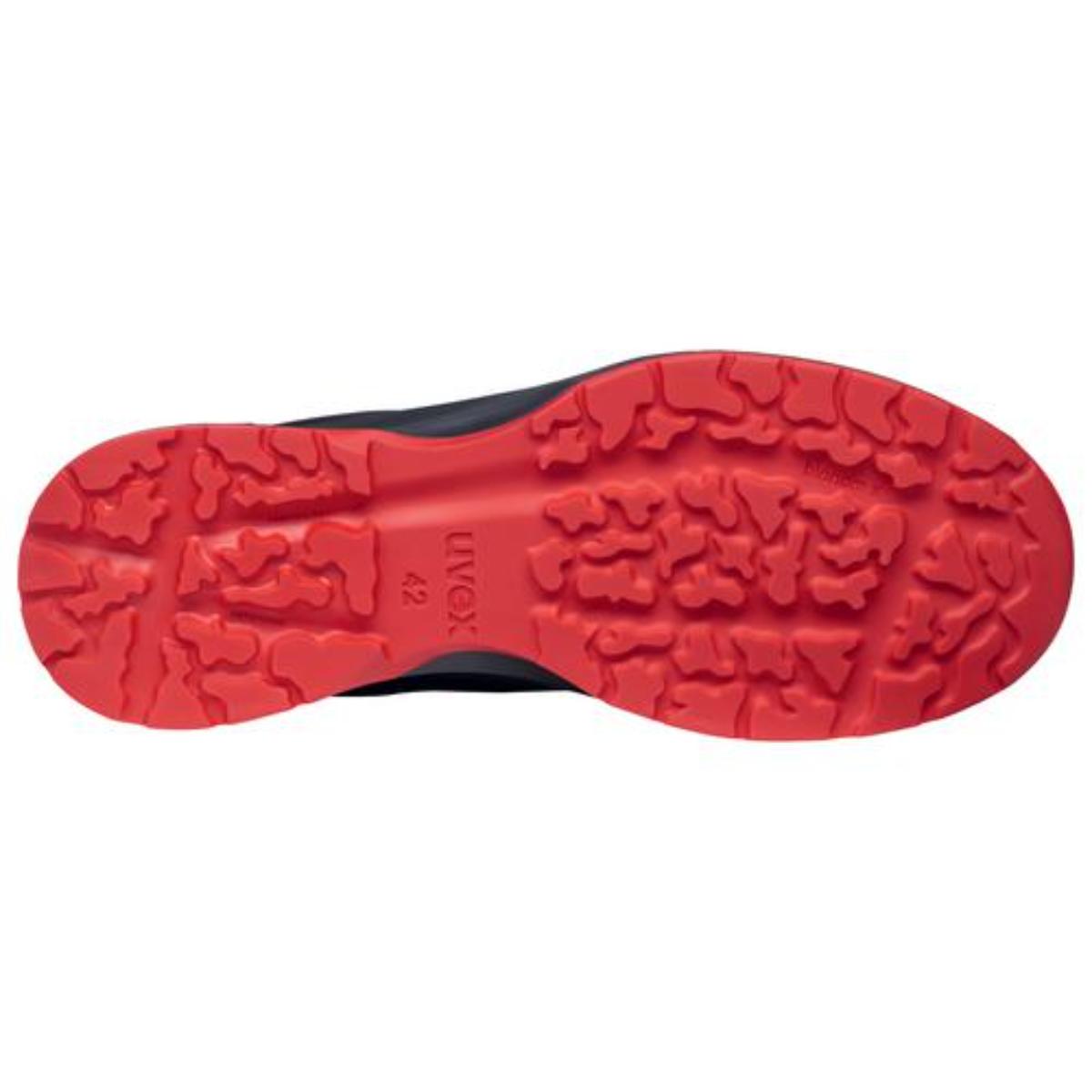 uvex 1 x-craft Sicherheitsschuh Halbschuhe S3L, schwarz/rot