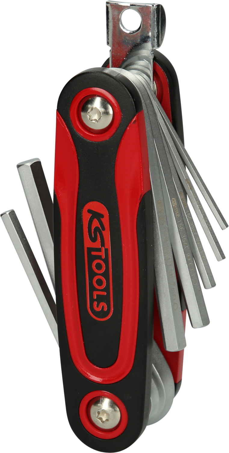 KS Tools Innensechskant-Winkelstiftschlüssel-Klapphalter,8-tlg