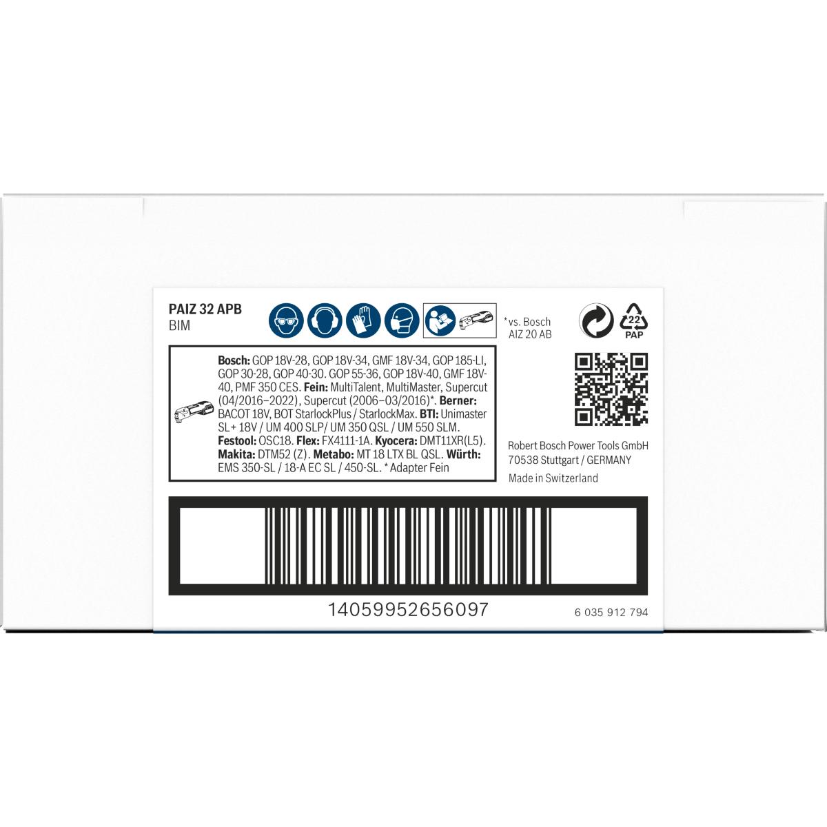 Bosch PRO PAIZ 32 APB Blatt für Multifunktionswerkzeuge,32 x 60 mm