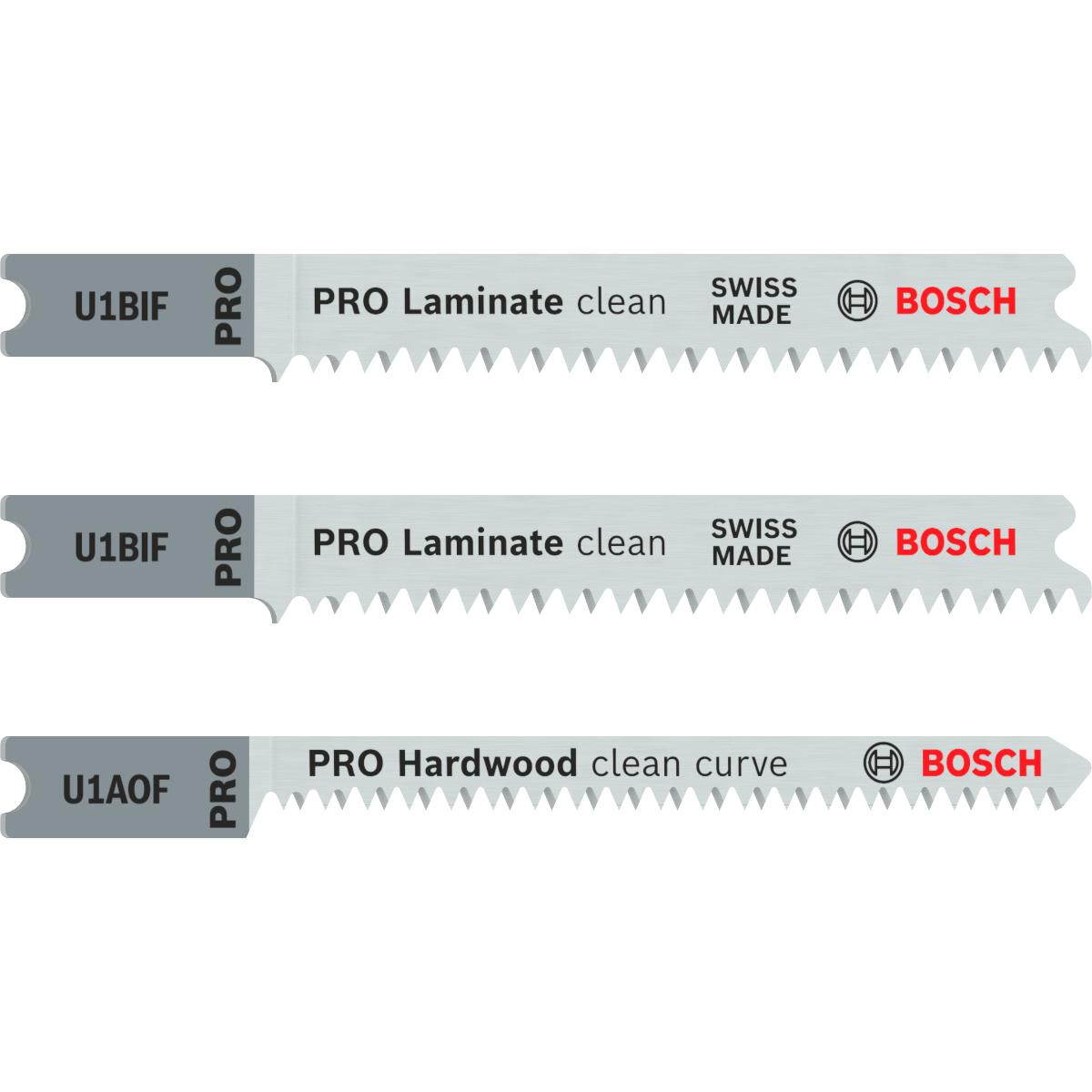 Bosch PRO Stichsägeblatt-Set Special for Laminate, 3-teilig, Universalschaft