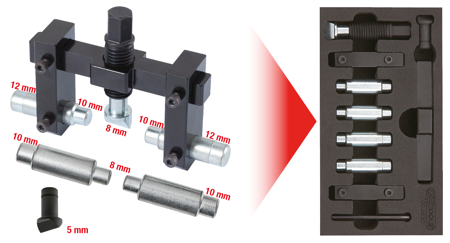 KS Tools Klemmbohrungs-Spreizwerkzeug-Satz, 11-tlg