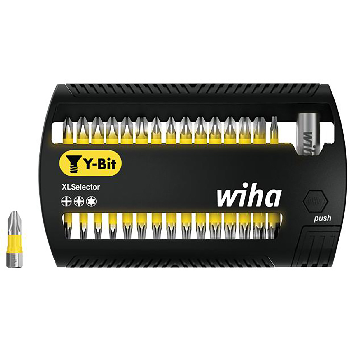 Wiha Bit Set XLSelector Y-Bit 25 mm Phillips, Pozidriv, TORX 31-teilges Set 1/4 zoll C6,3
